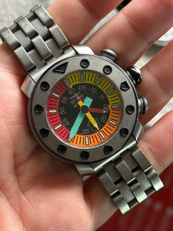 Orologio Sector No Limits Diving Team Apnea Titanio Cronografo Quarzo Limited - Immagine 1 di 4