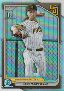2024 Kash Mayfield Bowman Draft #BDC-70 1st Chrome Refractor - Padres - Picture 1 of 2