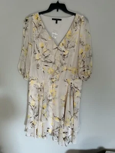 Black & White Market Chiffon Floral Dress Sz XLP - Picture 1 of 5