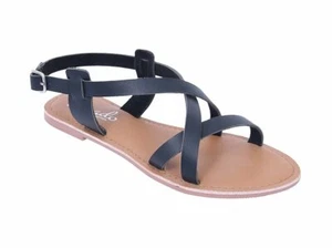 SCHUH SANDALE GLADIATOR LEDER FLACHER ABSATZ WEICH IRNADO Sold 6€99 - Bild 1 von 20