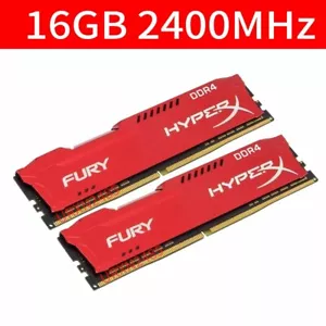 32GB 16GB DDR4 PC4-19200 2400MHz 288Pin 1.2V PC RAM For HyperX Fury Red LOT UK - Picture 1 of 10