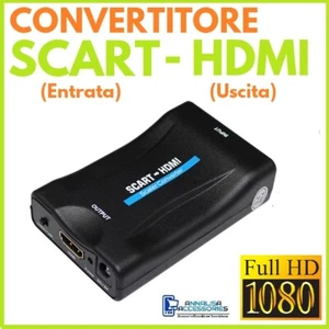 Transformateur Péritel À HDMI Adaptateur Composite Pour TV Vidéo HD - Picture 1 of 6