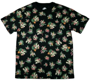 JURASSIC PARK Size M Shirt All-Over Print Tropical Pattern Fossils Plants T-Rex - Picture 1 of 4