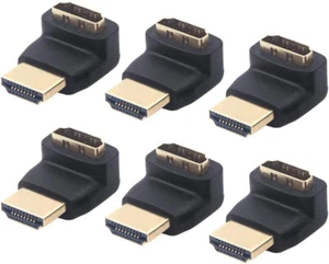 VCE HDMI 270 Degree Adapter 6-Pack, Right Angle HDMI Adapter Male to Female L-Sh - Picture 1 of 12