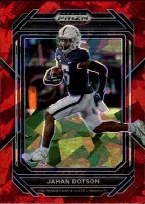 2023 Panini Prizm Draft Picks #44 Jahan Dotson Red Cracked Ice - Image 1 of 2