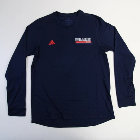 Columbus Blue Jackets adidas Creator Long Sleeve Shirt Men's Navy Used Cover
