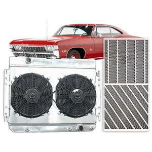 FOR 1963-1968 Chevy Chevelle/Impala V8 El Camino Aluminum Radiator & Shourd &Fan - Bild 1 von 6