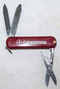 VICTORINOX SWISS ARMY MULTI TOOL KNIFE 59MM. BAYER CARDIOASPIRINA ADVERTISING - Picture 1 of 6