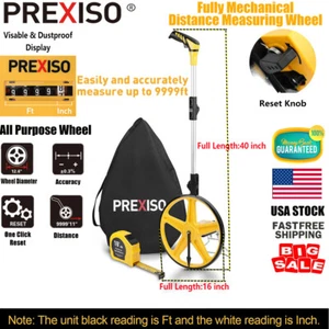 PREXISO Collapsible Distance Measuring Wheel 9999 Ft Tape Measure 16 Ft/5M w/Bag - Picture 1 of 9