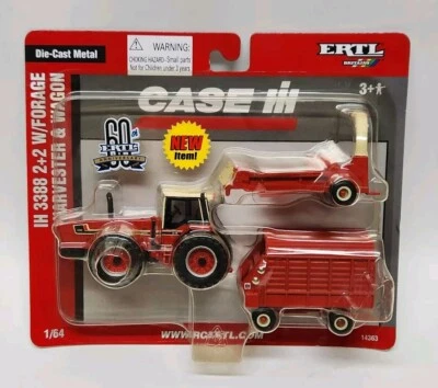 Case IH 3388 2+2 Tractor w/ Forage Harvester & Wagon By Ertl 1/64 Scale - Image 1 of 4