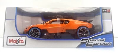 Maisto 1:18 Bugatti Divo Naranja Diecast Edición Especial Modelo Coche En Caja Foto 1 de 3
