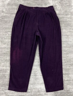 Dressbarn Pants Womens 22 Purple Corduroy 100% Cotton Casual - Image 1 of 4