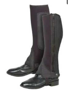 English Riding Half Chaps - Neoprene Resistente all'Acqua Pellegrinaggio - Grande Vuoto - Foto 1 di 2