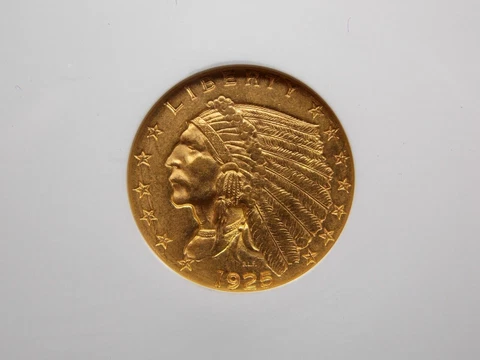1925 "D" $2.5 Indian Head GOLD Quarter Eagle 2 1/2 NGC AU58 #008 ECC&C, Inc Cover