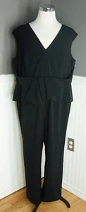 Vince Camuto Women's Wide-Leg Jumpsuit Black Size 22W Sleeveless V-Neck - Picture 1 of 4