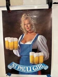 The St. Pauli Girl Germany Pinup Girl Poster Barton Beer Vintage - Picture 1 of 8