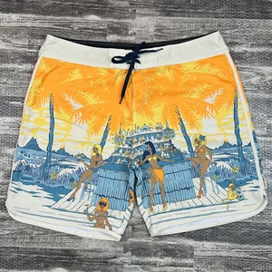 Quiksilver Mens sz 38 Vintage Hawaii Island Bikini Bar Board Shorts Swim Trunks - Picture 1 of 7