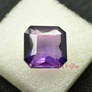 STUNNING Purple Amethyst Square Cut 8.95 Ct GTL Certified Natural Loose Gemstone - Picture 1 of 6