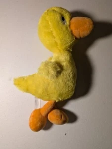 Yellow Duck Plush Stuffed Animal Orange Beak Feet Soft Toy 8" - Picture 1 of 2