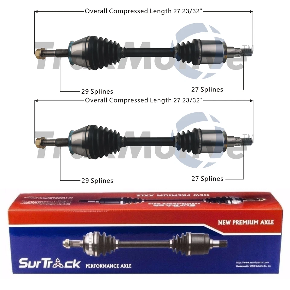 SurTrack Pair Set of 2 Front CV Axle Shafts For Infiniti QX56 4WD QX80 AWD - Image 1 of 1