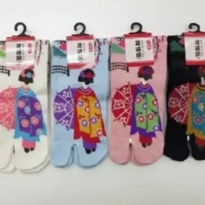 Neu 6er Set Kyoto Maiko Muster Tabi Socken 22-25cm von Nara Japan - The Japan - Bild 1 von 5