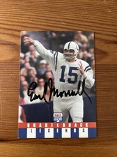Earl Morrall Autograph 1991 Quarterback Legends - #31
