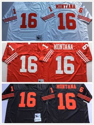 Vintage Joe Montana #16 San Francisco 49ers Throwback Stitched Jersey Cover