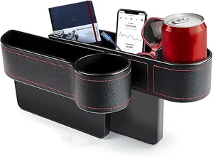 Car Seat Gap Filler, 2 Pack Multifunctional Car Seat Organizer with Cup Holder, - Picture 1 of 8