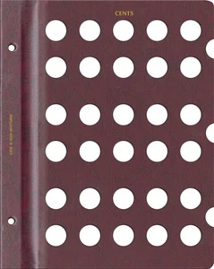 Whitman Prestige™ Münzalbum - Cent leere Seite - 30 Öffnungen - Burgund - Bild 1 von 1