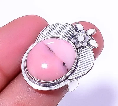 Ópalo Rosa Bebé - Anillo Hecho a Mano de Plata de Ley 925 Perú (R16) A370 Foto 1 de 4