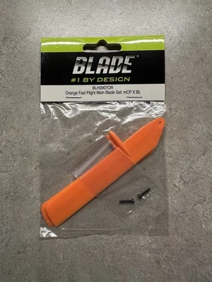 BLADE 3907OR  ORANGE  FAST FLIGHT MAIN ROTOR BLADE SET : mCP X BL - Image 1 of 2