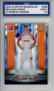 2023-24 PANINI SPH ED BUNDESLIGA ULTRABEAM-ORANGE BENJAMIN SESKO 24/25 TCGS 9.5 - Picture 1 of 2
