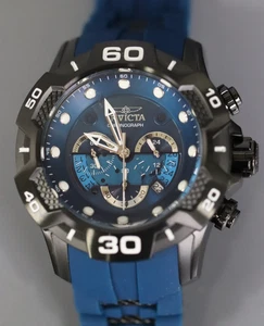Invicta 36685 Speedway blaues Zifferblatt schwarzes Gehäuse Chrono Herrenuhr. brauch akku - Bild 1 von 6