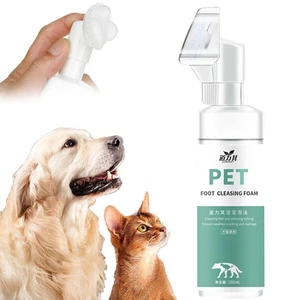 Dog Paw Cleaner No Rinse Foam Cat & Dog shampoo Soft Brush Mud Cleaner New - Bild 1 von 14