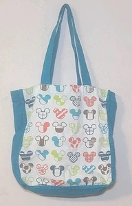 Disney Kohl's Cares Tote Bag Mickey Mouse 12x12x5 Cloth Tote Teal Whimsical Vac - Picture 1 of 4