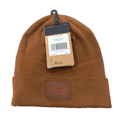 Chapéu gorro marrom The North Face Dock Worker Winter Sports Summit logotipo algemado sistema operacional - Imagem 1 de 4