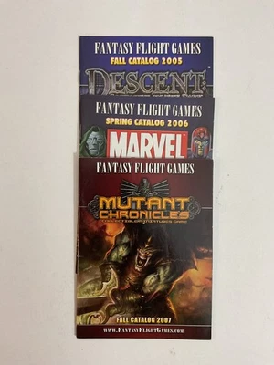 Лот каталогов игр Fantasy Flight 2005-2007 Descent Marvel Mutant Chronicles - Изображение 1 из 4