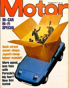 MOTOR MAGAZINE 22-MAY-82 - Ford Mustang, Porsche 944 LUX, In-Car Hi-Fi Special - Picture 1 of 6