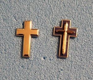 U.S. ARMY and USAF CHRISTIAN CHAPLAINS CROSS PINS. YOU GET BOTH - Picture 1 of 1