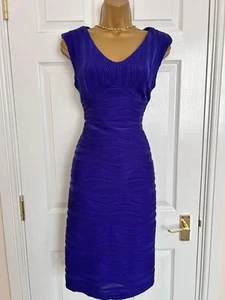 Beautiful Frank Lyman Purple Ribbed Bodycon Dress Size 10 - Picture 1 of 8