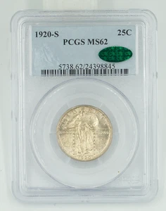 1920-S PCGS & CAC MS62 Standing Liberty Quarter - Picture 1 of 3