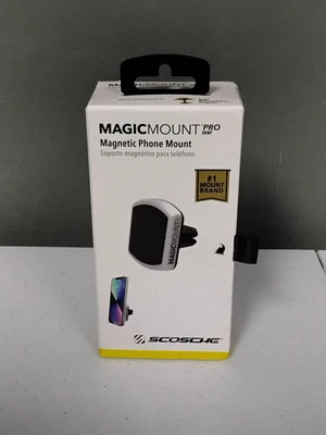 New & Sealed! Scosche MagicMount Pro Magnetic Phone Vent Mount - Black/Silver - Image 1 of 3