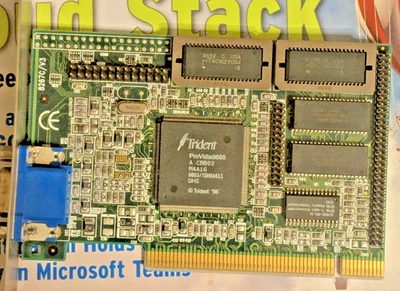 Trident TVGA96PCI  TGUI9680-1 2MB PCI VGA Video Card With DOSWin95 DRVR DSKs - Image 1 of 4