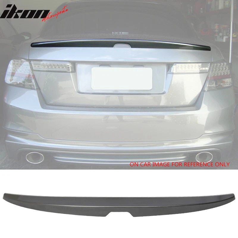 Fits 08-12 Accord 4dr OE Factory Trunk Spoiler Painted Polished Metal Metallic