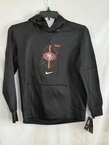 San Francisco 49ers Youth Large 14/16 Black Hoodie NFL Nike Football NWT - Picture 1 of 15