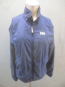 Helly Hansen Size M Mens Blue Drawcord Hem Drop Tail Full Zip Outdoor Jacket 948 - Picture 1 of 12