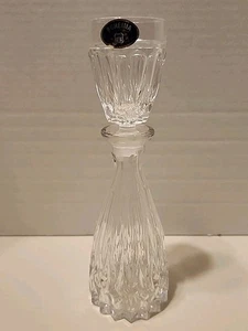 Vintage Boemia cristallo ceco singolo decanter e tappo vetro collutorio - Foto 1 di 8