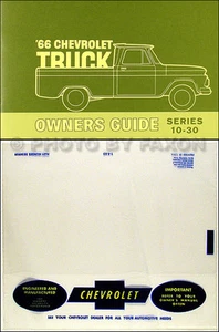 1966 Chevy Truck Owner Manual with Envelope 66 Pickup Suburban C10-C30 K10-K30 - Bild 1 von 1