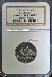 2005-S Clad 25C California State Quarter NGC PF69 Ultra Cameo - Picture 1 of 4