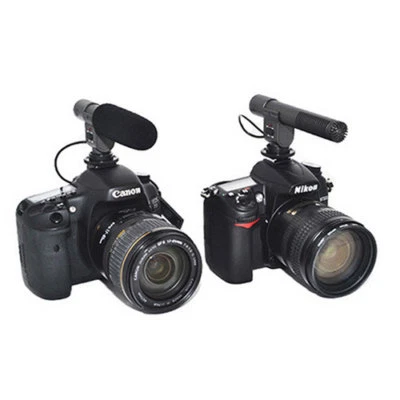 Micrófono estéreo A&R para Nikon D3200 D5500 D3400 D7500 D5300 D7500 D5600 D3500 Foto 1 de 4